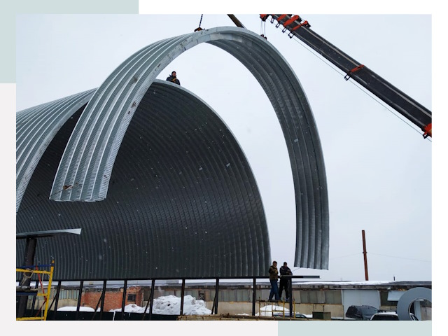 Полукруглые ангары в Ставрополе